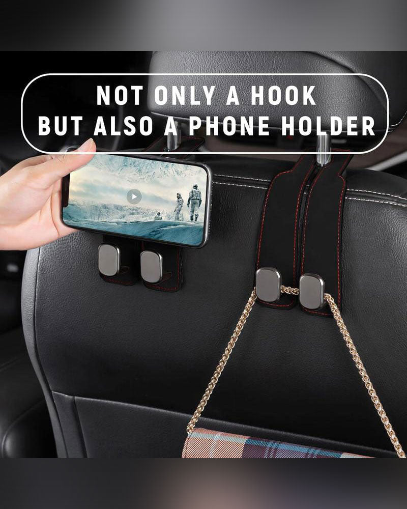 Suede Leather Car Seat Hook