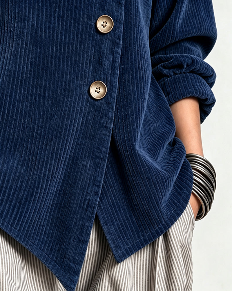 Turtleneck Button Loose Coat