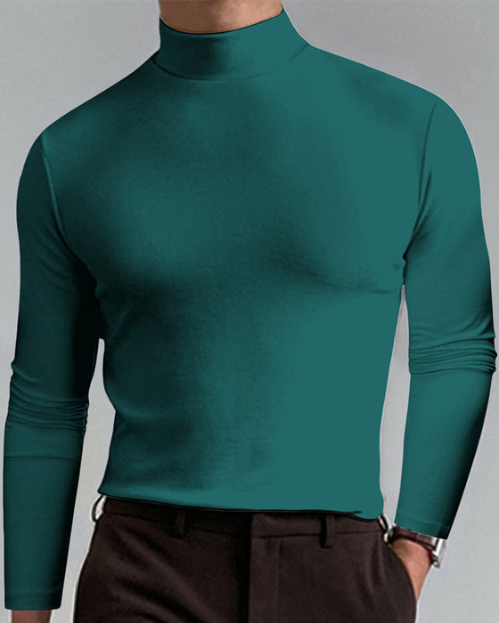 Men's Long-Sleeved Top With Slim Neckline