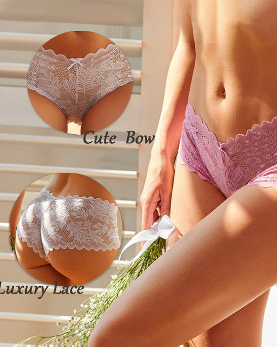 Women’s 8-Pack Sexy V-Waist Lace Cheeky Panties