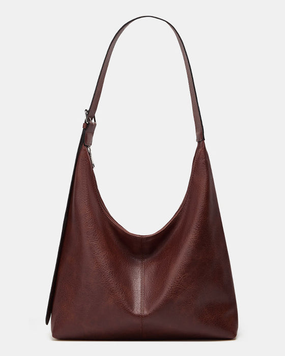 Women's Solid Color PU Leather Shoulder Bag