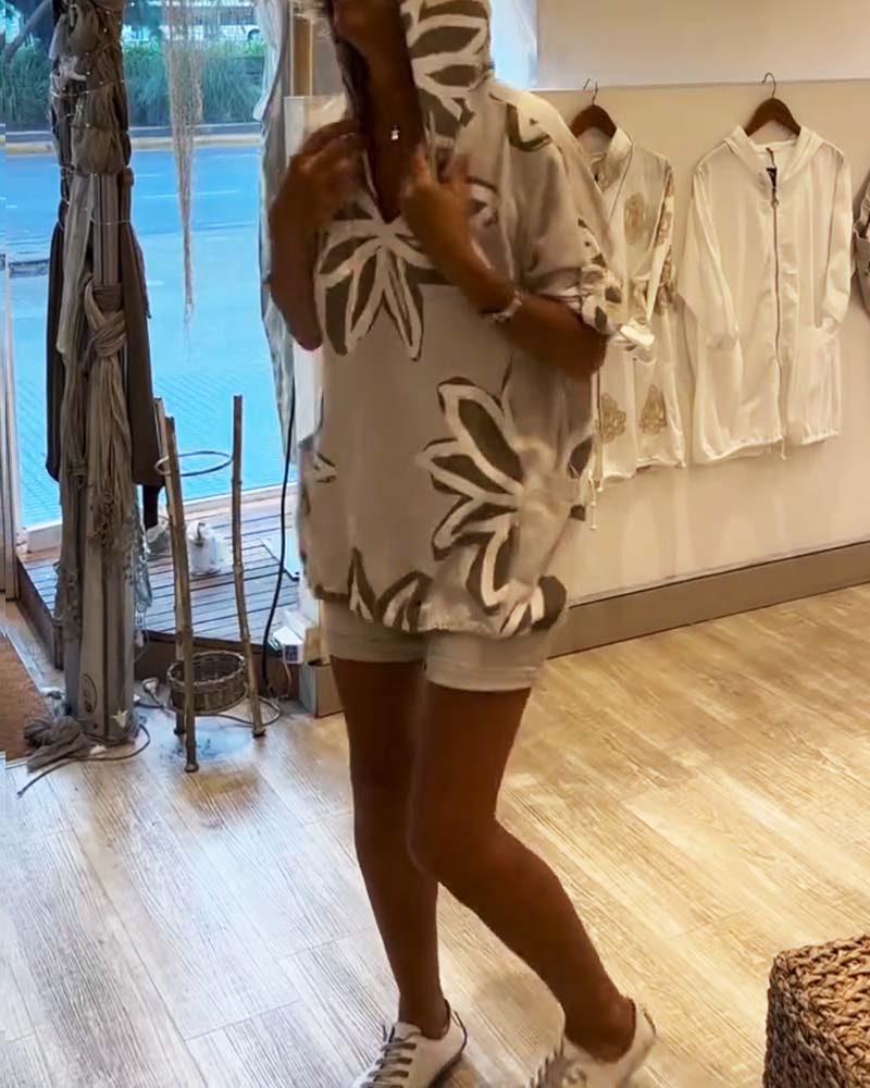 Fashionable Long-Sleeved Printed Hoodie