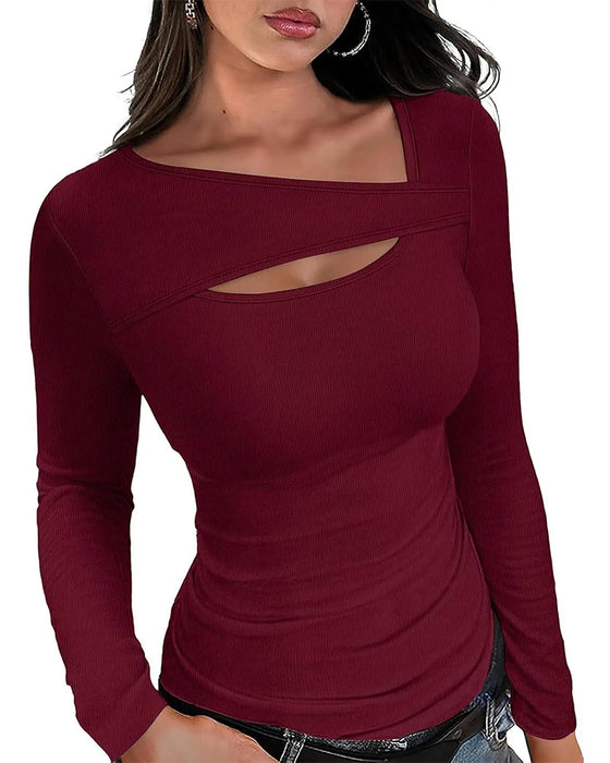 Stylish Irregular Long Sleeve Top