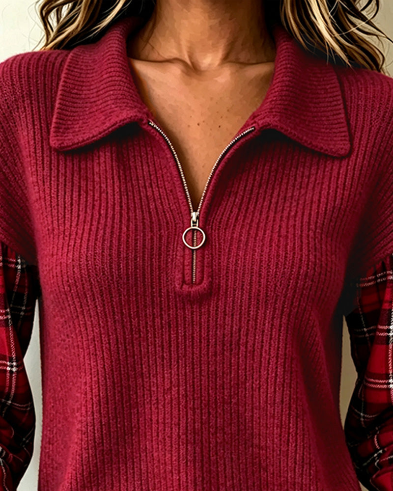 Long Sleeve Lapel Pullover