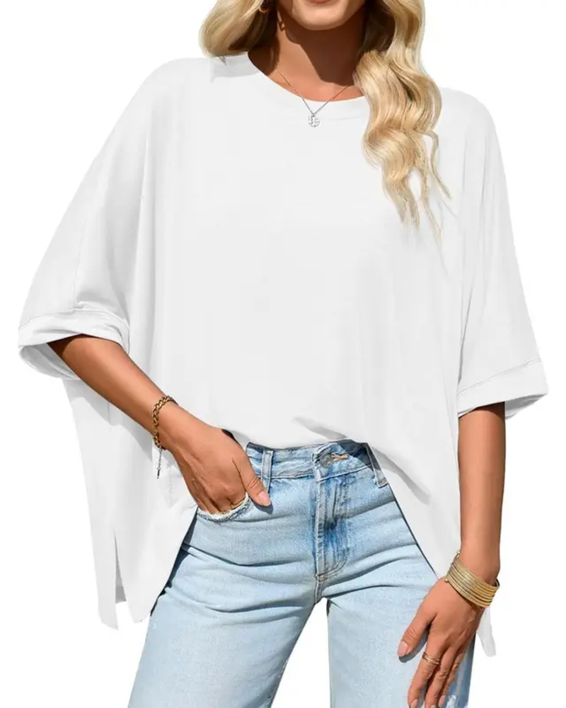 Loose Fit Everyday Batwing Sleeve T-Shirt