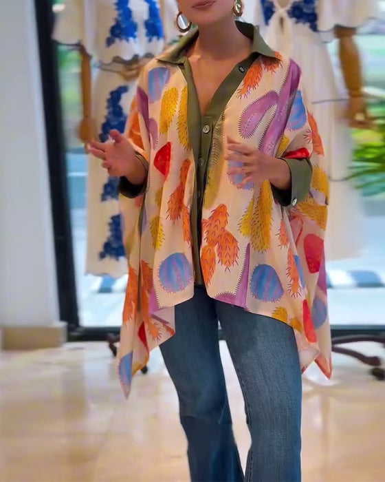 Casual Printed Loose Blouse