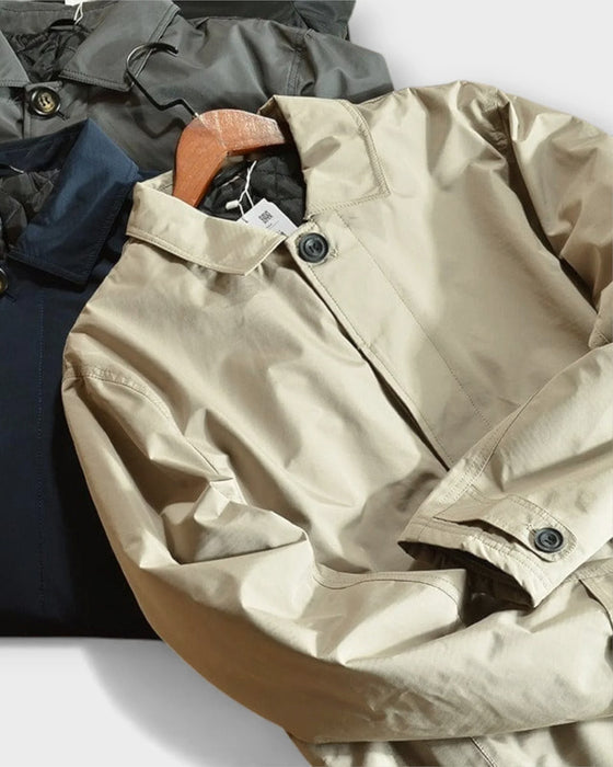 Weatherproof Long Coat | Men’s Insulated Button Jacket Outerwea