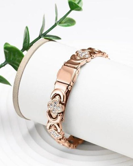 Four-Leaf Clover Copper Bracelet