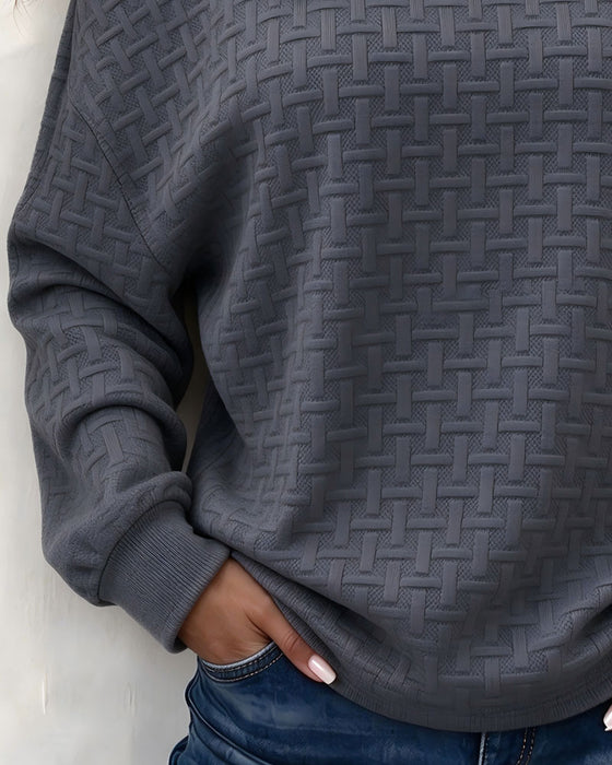 Off-The-Shoulder Long-Sleeved Loose Blouse
