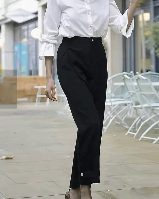 Stylish Pleated Tapered Daily Pants