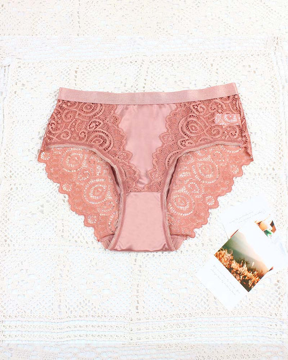 Women's High Waist Contrast Panties Set