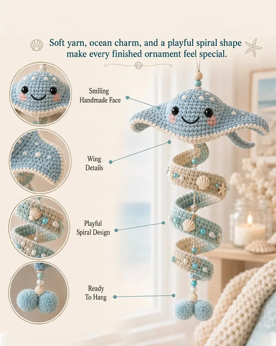 Ocean Wind Chime Knitted Material Bag