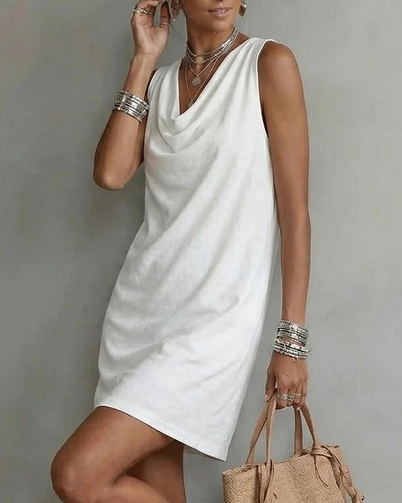 Sleeveless Turtleneck Dress