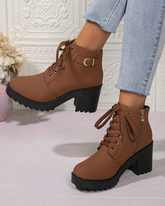 Chunky Platform Ankle Boots