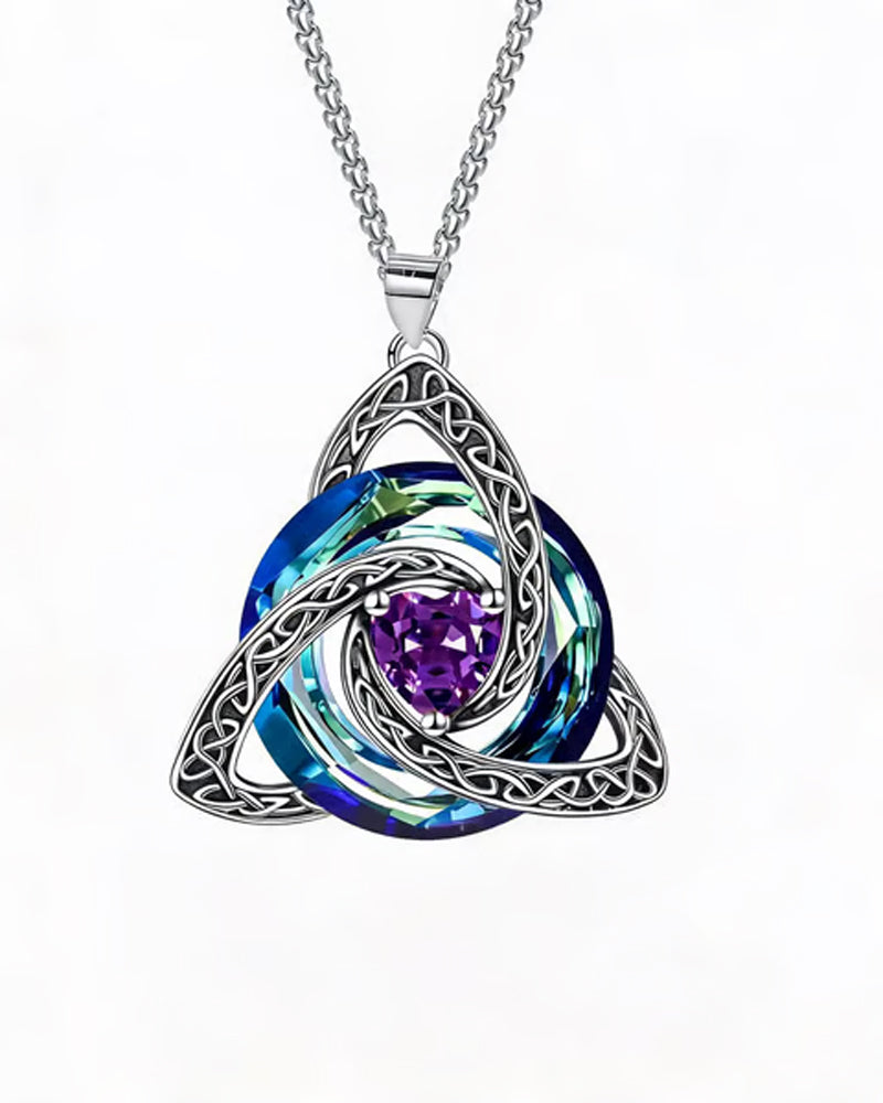 Birthstone Celtic Trinity Knot Necklace ✨
