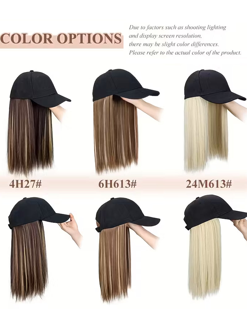 Natural-Looking Baseball Cap Hair Extension for Women