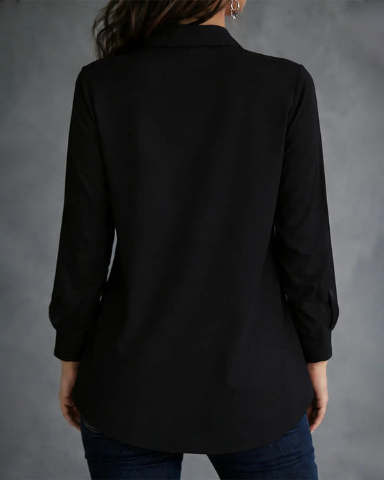 Solid Color Long Sleeve Shirt