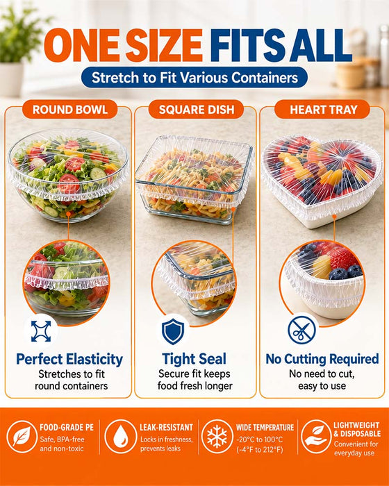 Reusable Elastic Plastic Bowl Covers