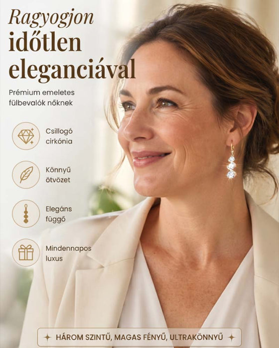 💎👗 Aszimmetrikus spirál és csepp alakú fülbevaló ✨