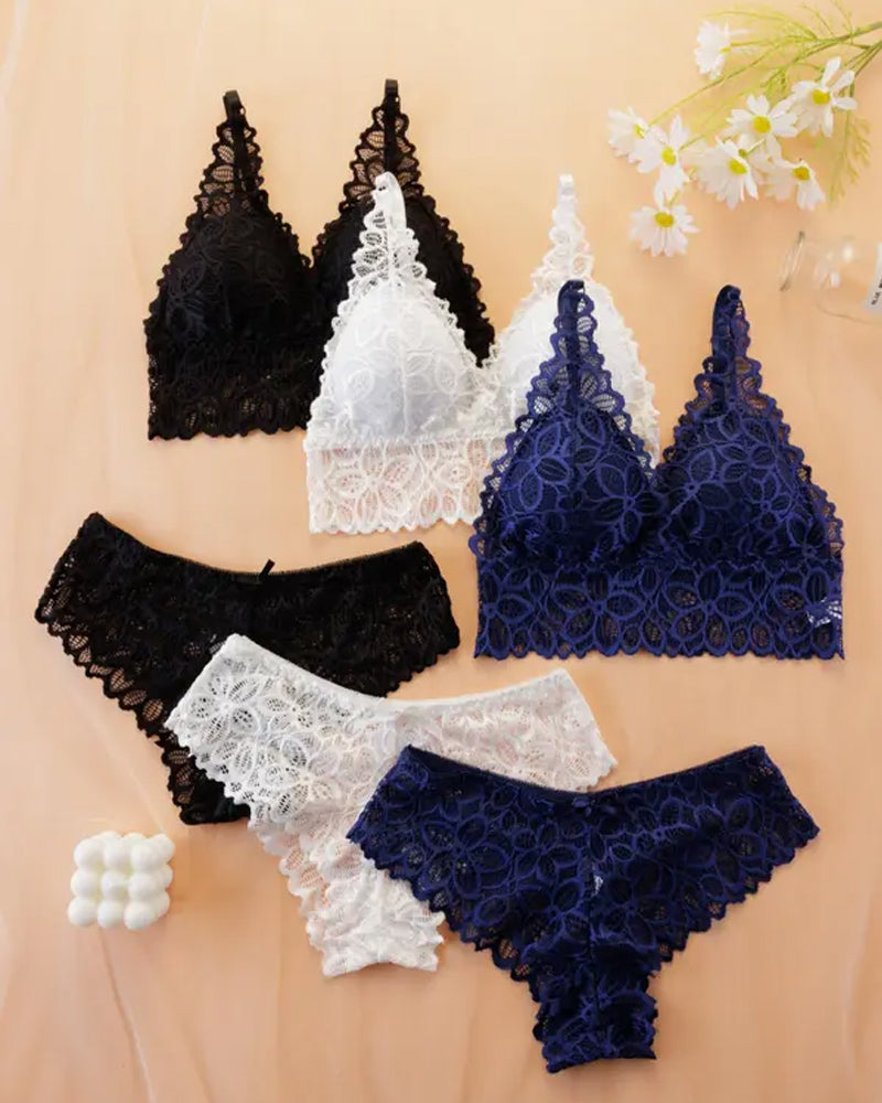 Women's Lace Romantic Underwear Set