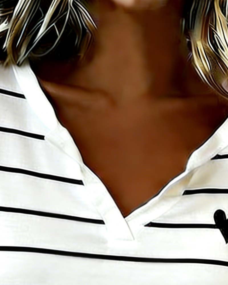 Striped Heart Sleeveless Top