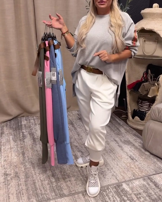 Solid Color Simple Pants