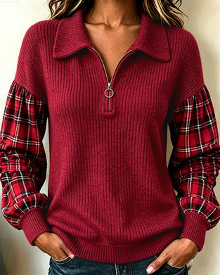 Long Sleeve Lapel Pullover