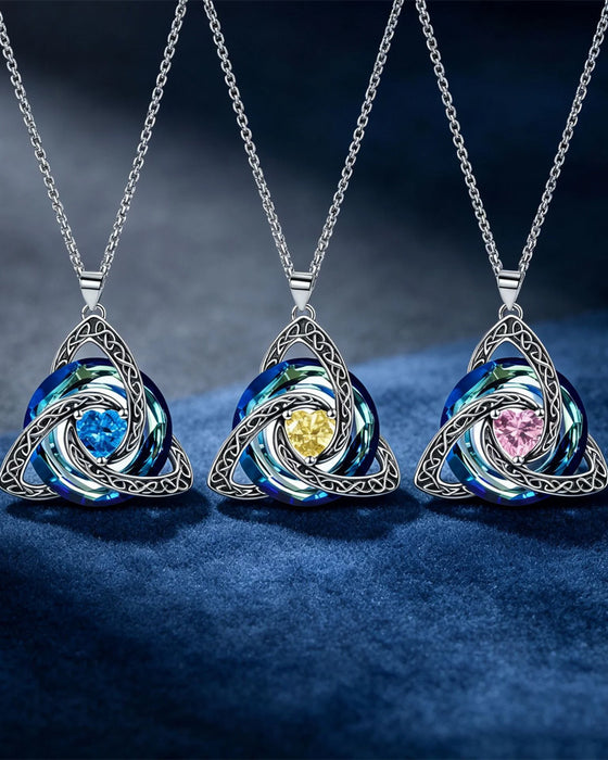 Birthstone Celtic Trinity Knot Necklace ✨
