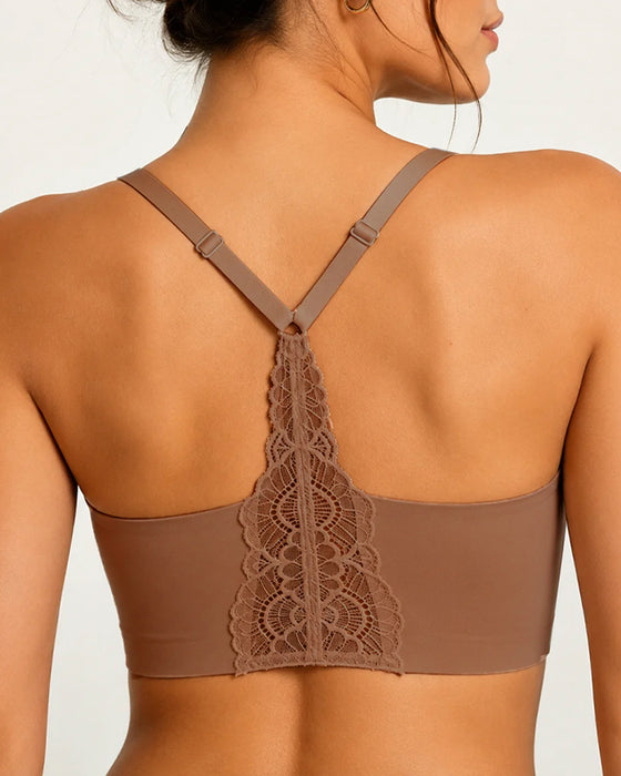 Lace Sheer-Back Wireless Bra