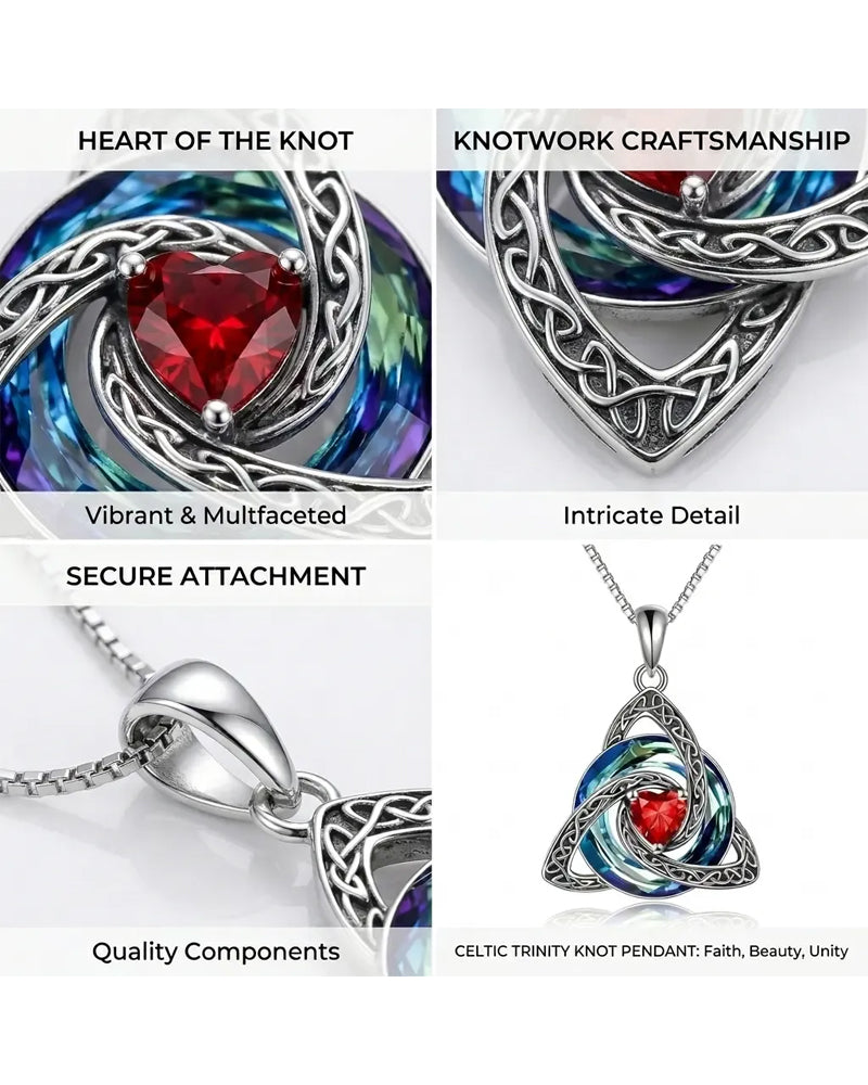 Birthstone Celtic Trinity Knot Necklace ✨