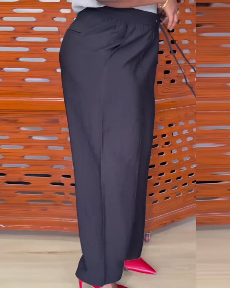Drawstring Casual Pants