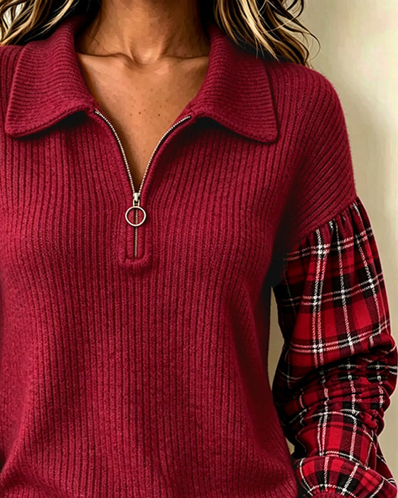 Long Sleeve Lapel Pullover