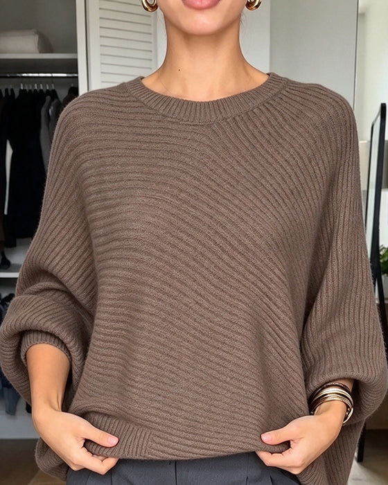 Stylish Batwing Sleeve Pullover