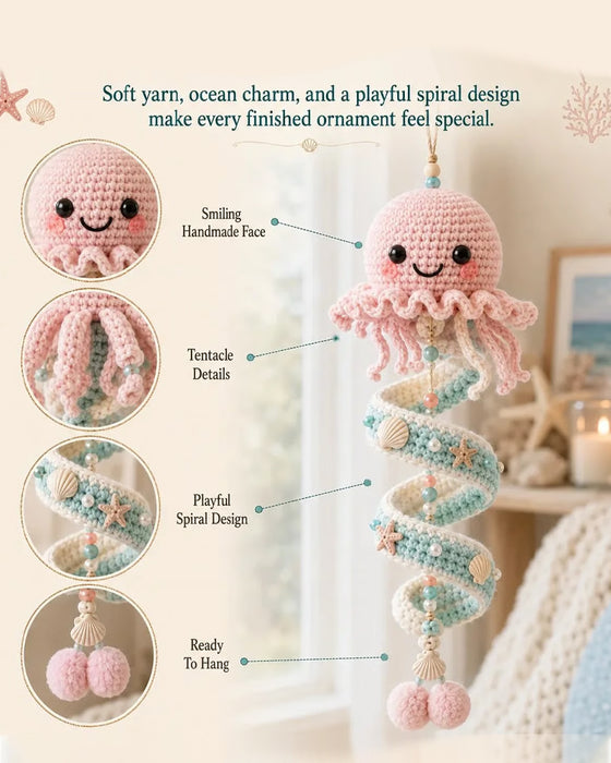 Ocean Wind Chime Knitted Material Bag