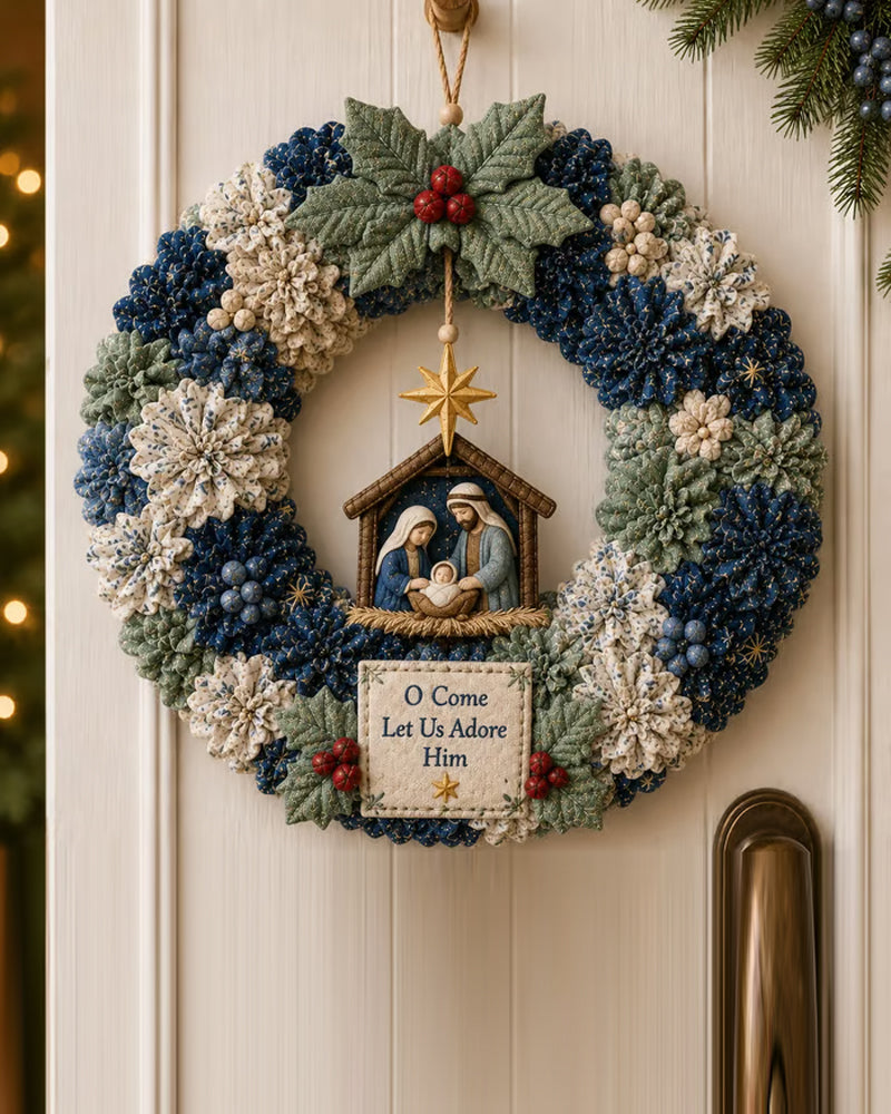 ❄️🎄 3D Fabric Pegging Wreath Craft Kit