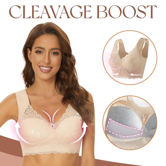 Seamless Push Up Wireless Lace Bra
