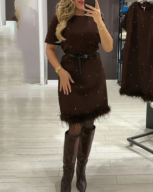 Round Neck Short Sleeve Dress