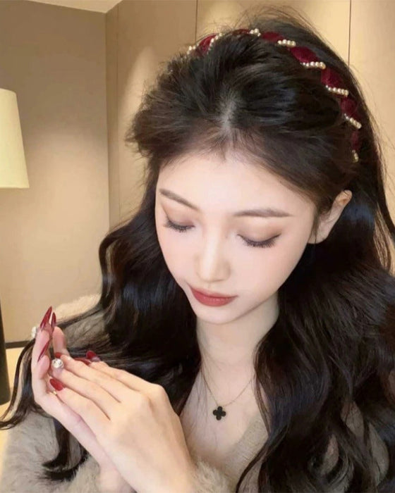 Vintage High Cranium Artificial Pearl Hairband