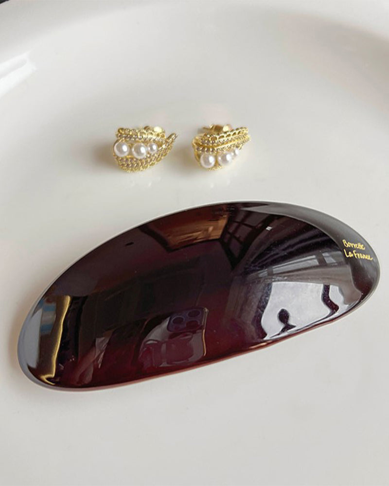 One-word Pone Tail Hairpin Advanced Sense Bangs Clip Half Tie Hair Spring Clip Side Clip Hair Accessories