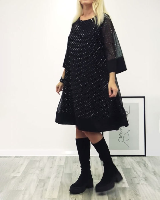Shiny Loose Mesh Dress
