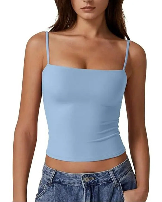 Strapless Straight Neck Strappy Cami Top