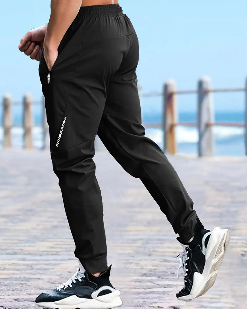 Men's Casual Black Jogger Pants