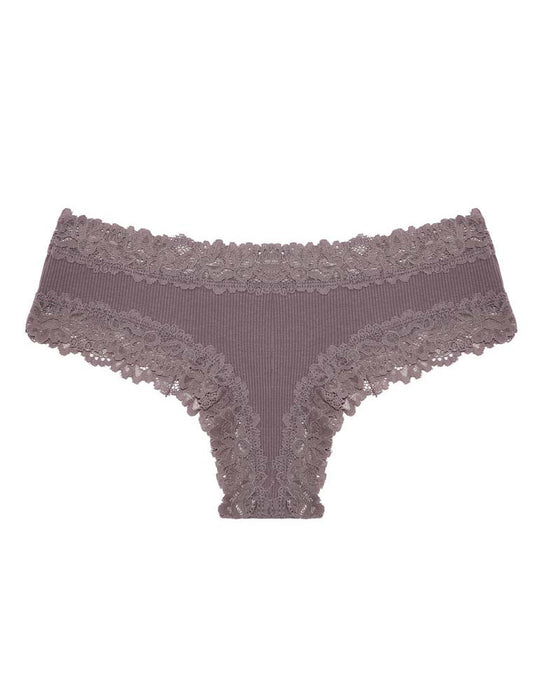 Ribbed-edge triangle panties