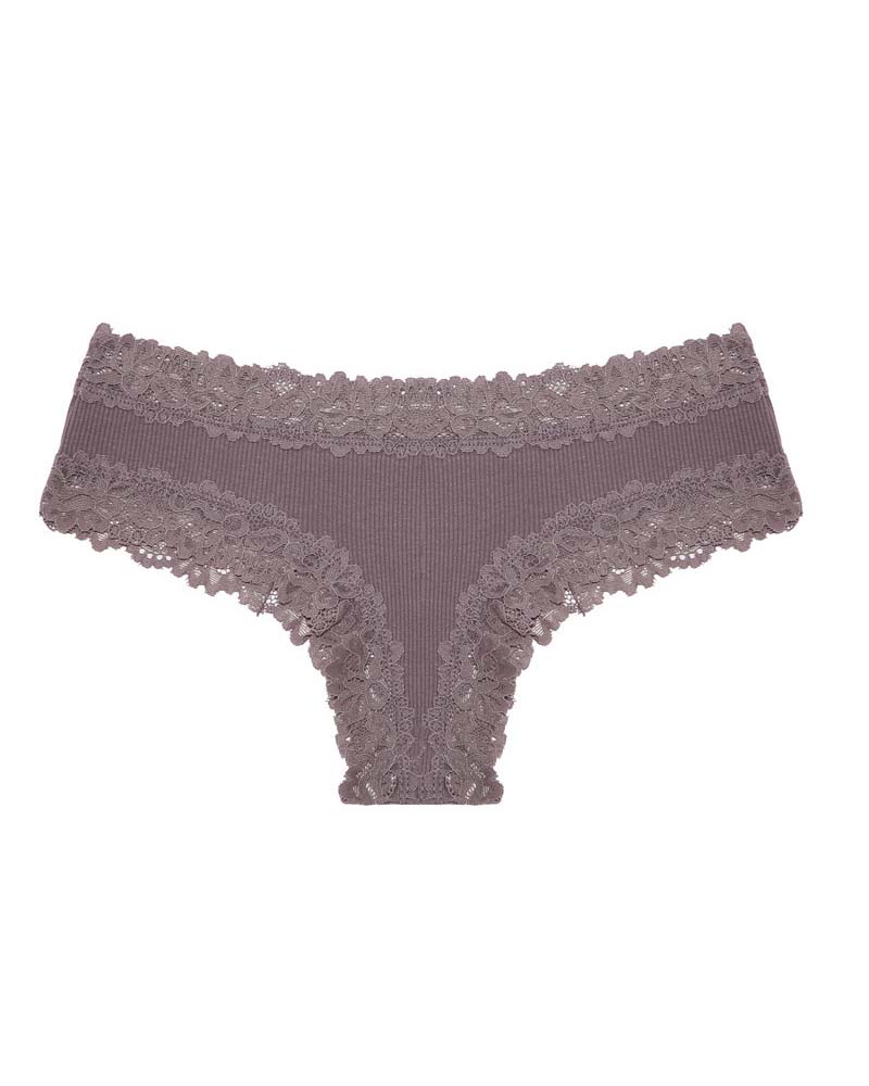 Ribbed-edge triangle panties