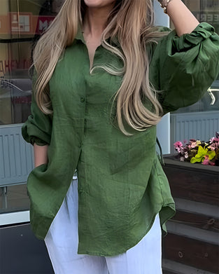 Elastic Waist Lantern Sleeve Blouse
