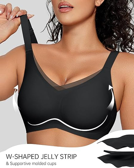 Womens Wireless Bras V Mesh Comfortable Bralette Supportive