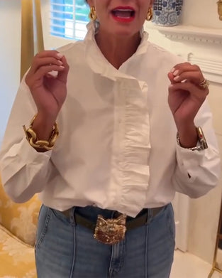 Ruffle Long Sleeve Shirt