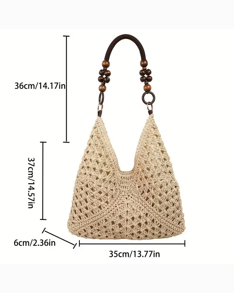 One Shoulder Straw Bag