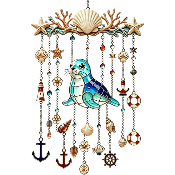 2D Ocean-Themed Wind Chime