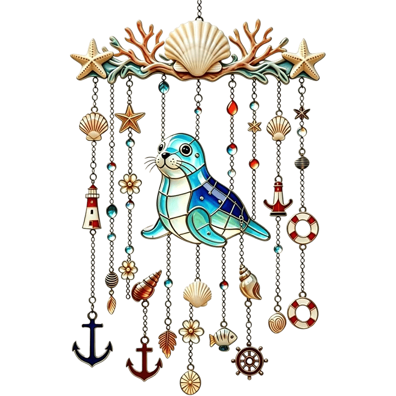 2D Ocean-Themed Wind Chime